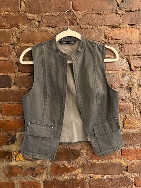 Zara Tailored Wax Vest